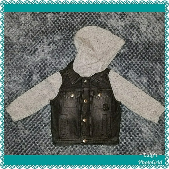 baby boy black jean jacket